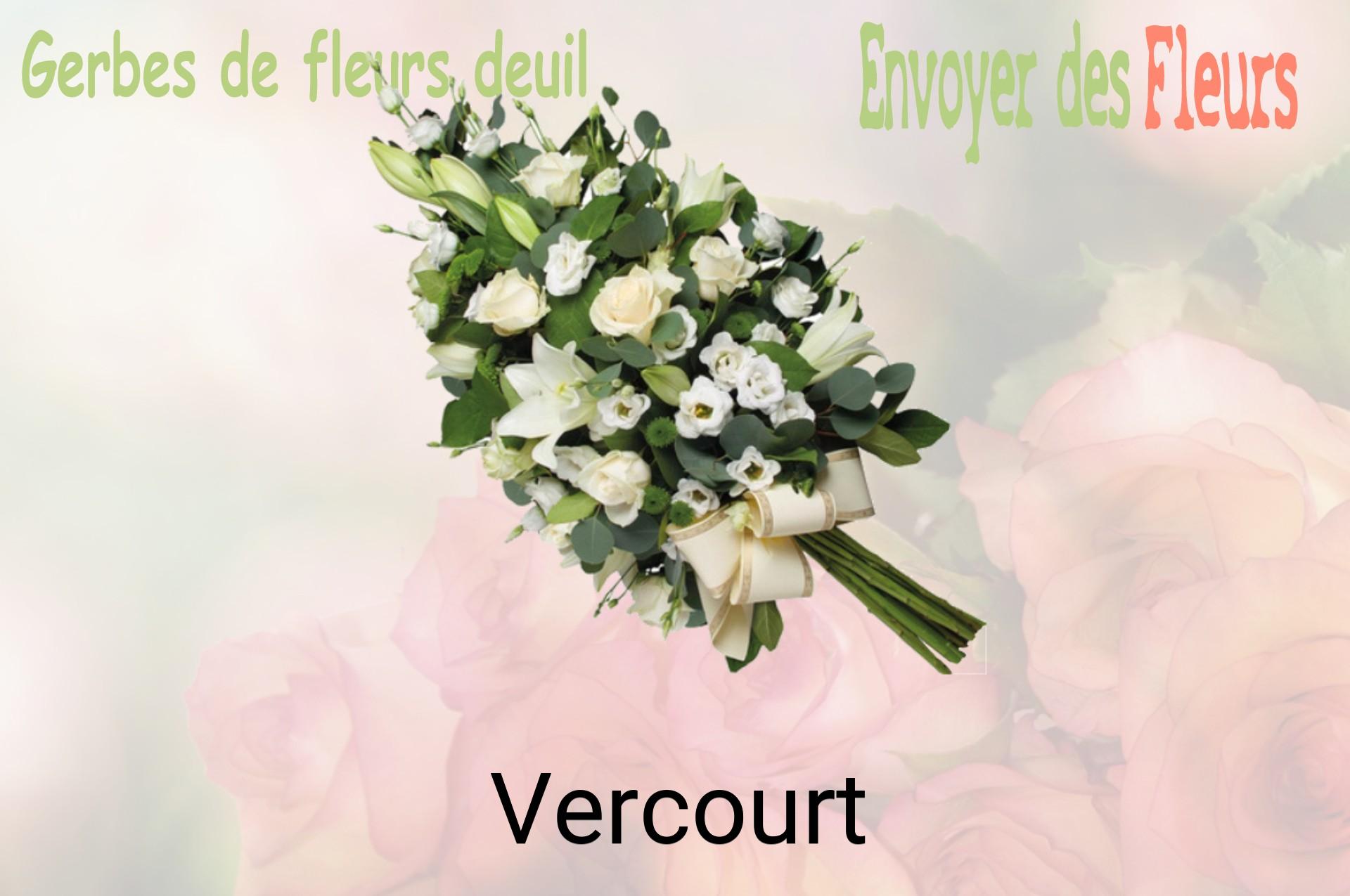 Gerbe de fleurs de deuil livrée à Vercourt